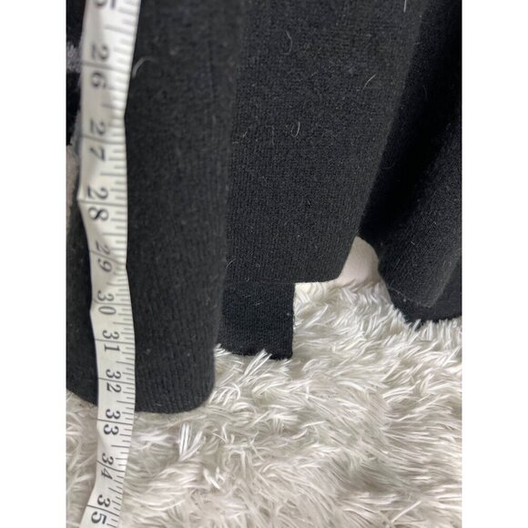 Cynthia Rowley L Black Hooded Duster Cardigan Sweater Blue Southwest print Wool - Picture 5 of 5